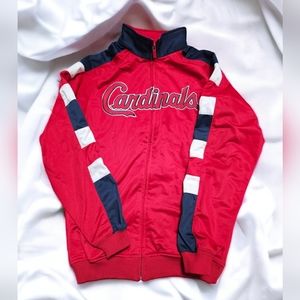 St Louis Cardinals MLB Majestic Baseball Jacket  Red Blue.